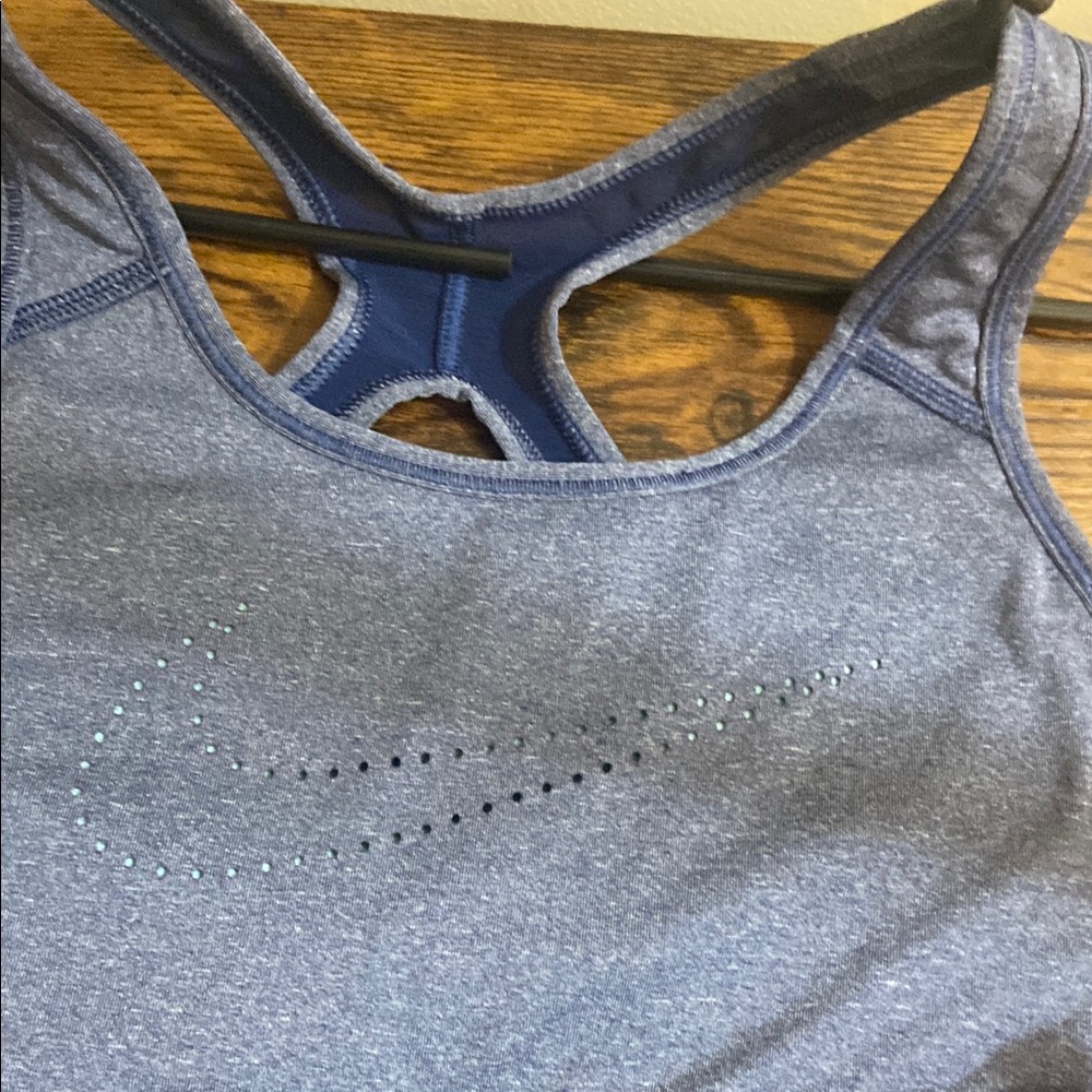 Nike Silver and Blue Cut Out sports bra